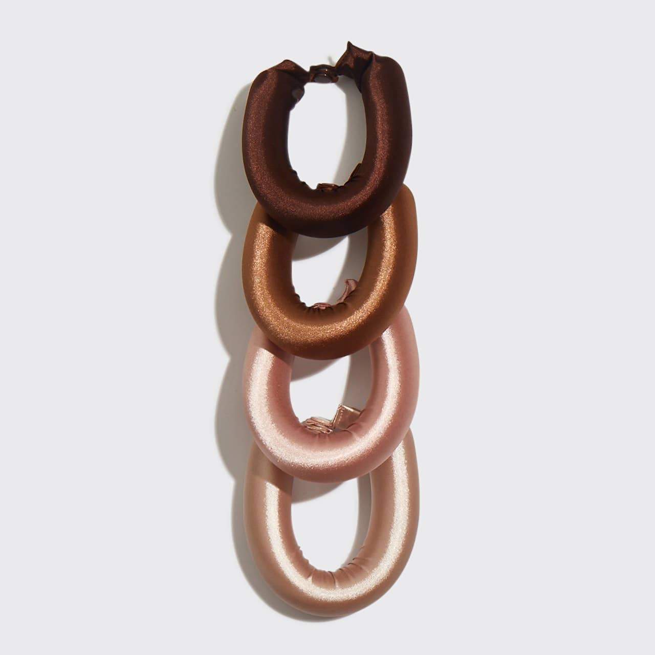 Satin Jumbo Flexi Rods 4pc Set- Rosewood
