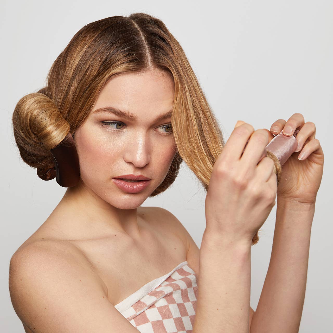 Satin Jumbo Flexi Rods 4pc Set- Rosewood