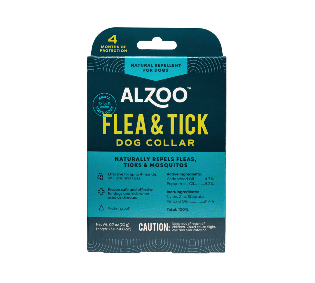 ALZOO™ Plant-Based Repellent Diffusing Dog Collar Small